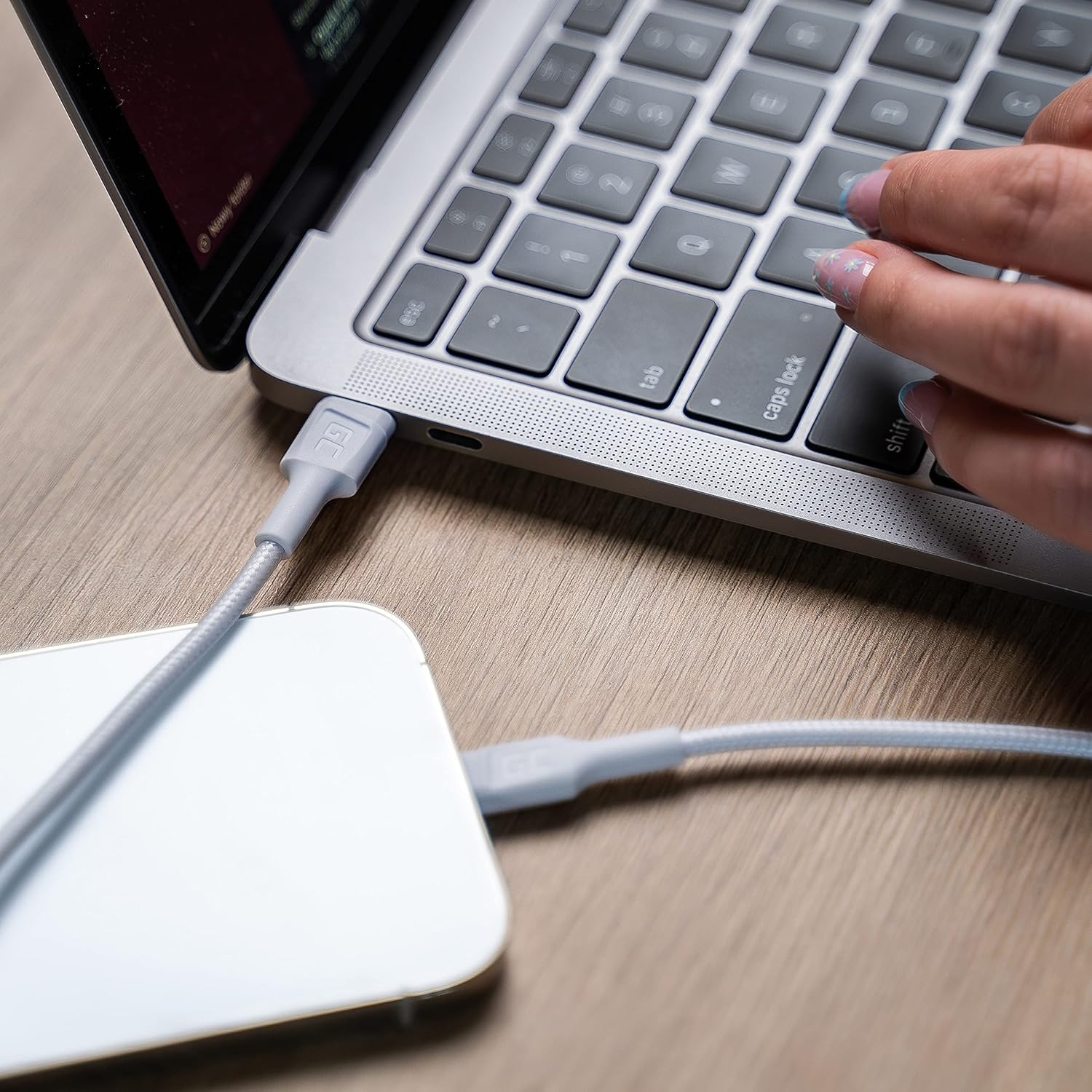 GC USB-C - Lightning Weißes Kabel PowerStream | 1m MFi Ladekabel Schnellladekabel für Apple iPhone 13 12 11 SE Pro/Max | iPhone X XR XS Max | iPhone 8 7 Plus 6 6S | iPad Air/Pro/Mini | Macbook Pro