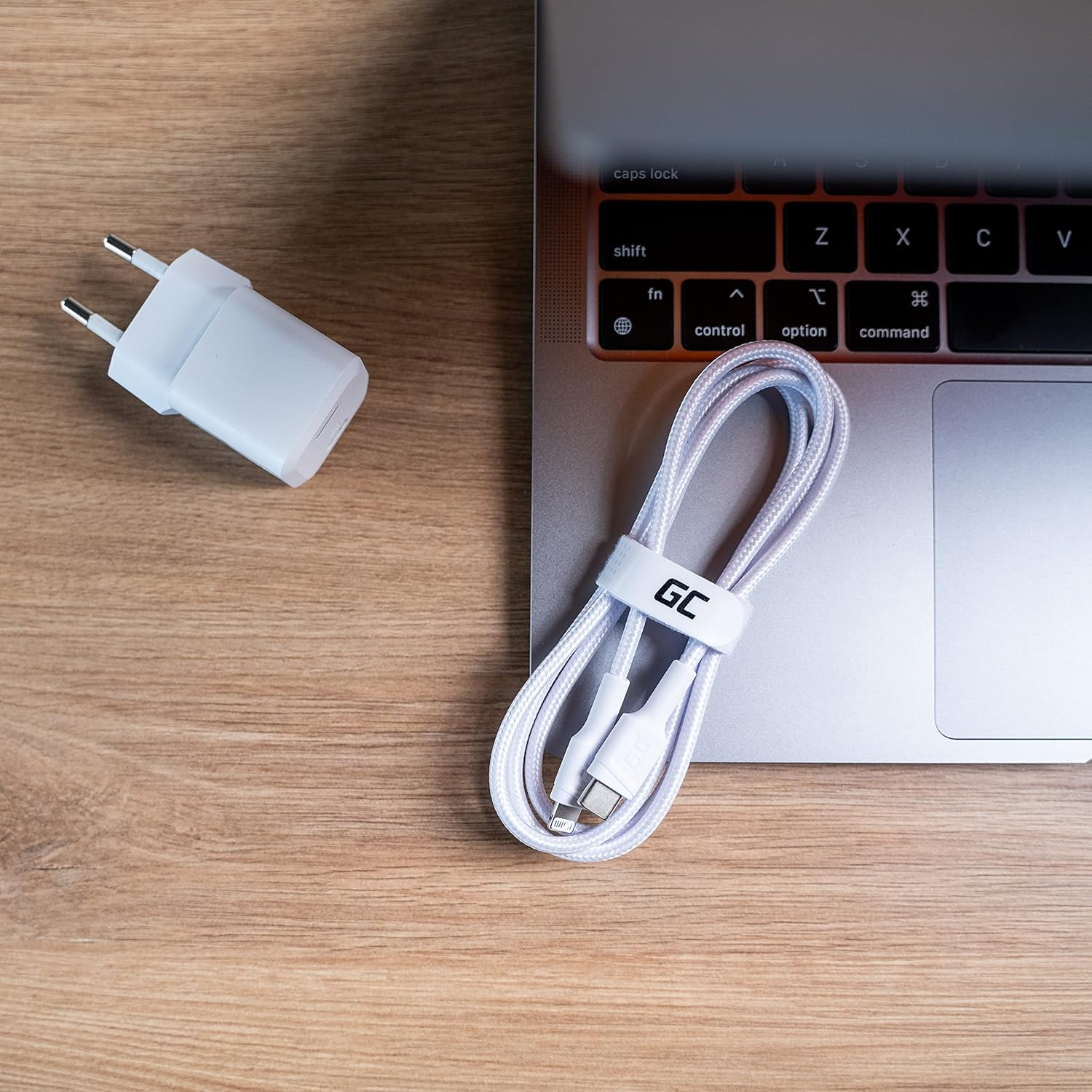 GC USB-C - Lightning Weißes Kabel PowerStream | 1m MFi Ladekabel Schnellladekabel für Apple iPhone 13 12 11 SE Pro/Max | iPhone X XR XS Max | iPhone 8 7 Plus 6 6S | iPad Air/Pro/Mini | Macbook Pro