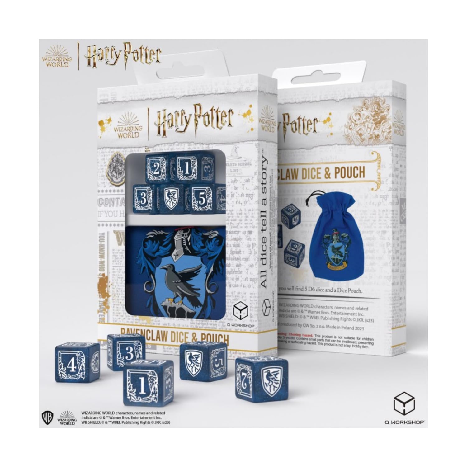 Q Workshop Harry Potter pack dés Ravenclaw Dice & Pouch Set (5)