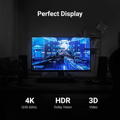 GC StreamPlay HDMI 2.0 High Speed Cable 5m | 4K 2160p 60Hz | 1080p 120Hz/240Hz | 1440p 144Hz | 18 Gbps Ethernet compatible with Monitor, HDR, ARC, Ultra HD, Full HD, Dolby Vision, PS5, XBOX, HDTV 5m GC StreamPlay HDMI - 5m