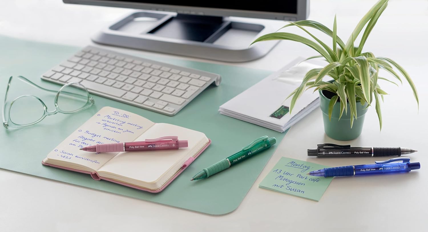 Faber-Castell Poly Ball View Ballpoint Pen - Green Lily