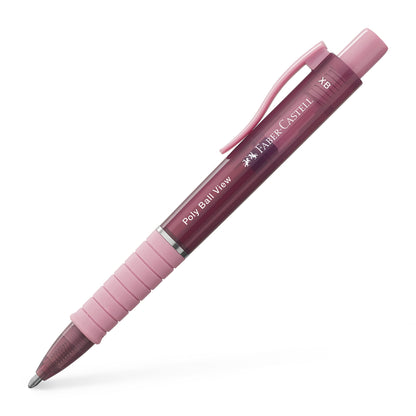 Faber-Castell Poly Ball View Ballpoint Pen - Rose Shadows, Pink, 145753
