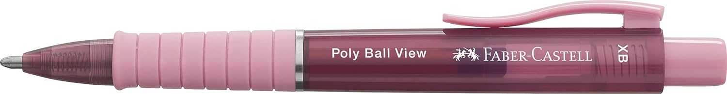 Faber-Castell Poly Ball View Ballpoint Pen - Rose Shadows, Pink, 145753