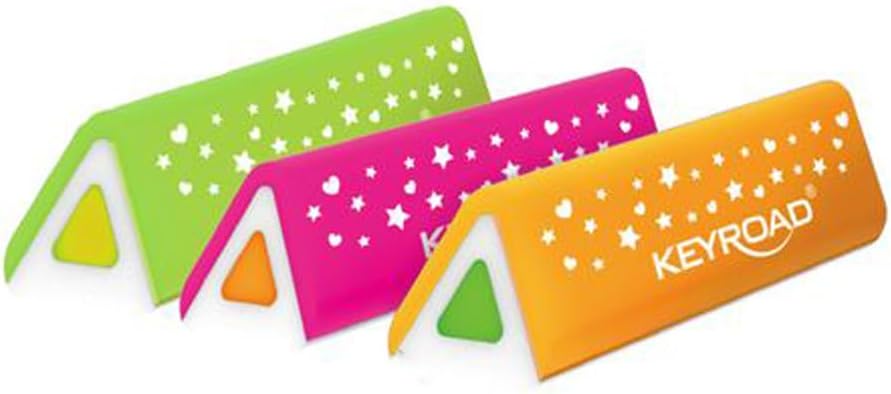 Keyroad Universal-Radiergummi 3 Stck. Roofix Dreieckig/Blister/Mischfarben/aus Thermoplastischem Gummi Höchster Qualität/Kinder Kleine Lustige Radiergummi, KR971813