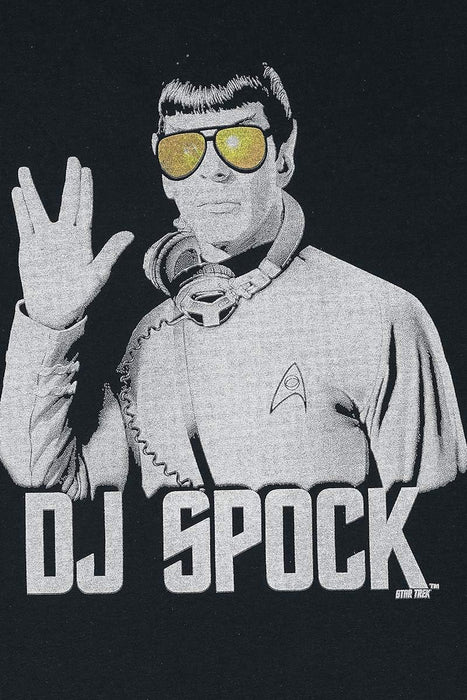 Star Trek DJ Spock T-Shirt Black S Black