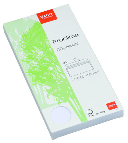 Elco C5/6 DL"Box Proclima" Envelope - White (Pack of 25