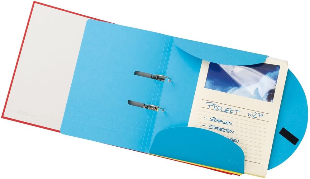 Elco 29495.32 Ordo collecto Karton mit 10 Ordnungsmappen für Ringordner, 315x250, 320g, intensiv-blau, Fenster: nein