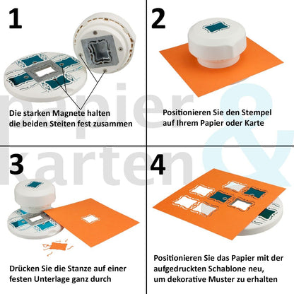 Artoz fliegender Stanzer - 3D Pop-Up - Blume - Frei positionierbarer Kartenstanzer - Stanze-Locher zum Kartenbasteln für Geburtstage Kartenbasteln, Einladungen und vieles mehr Stanzer Blume Pop-up