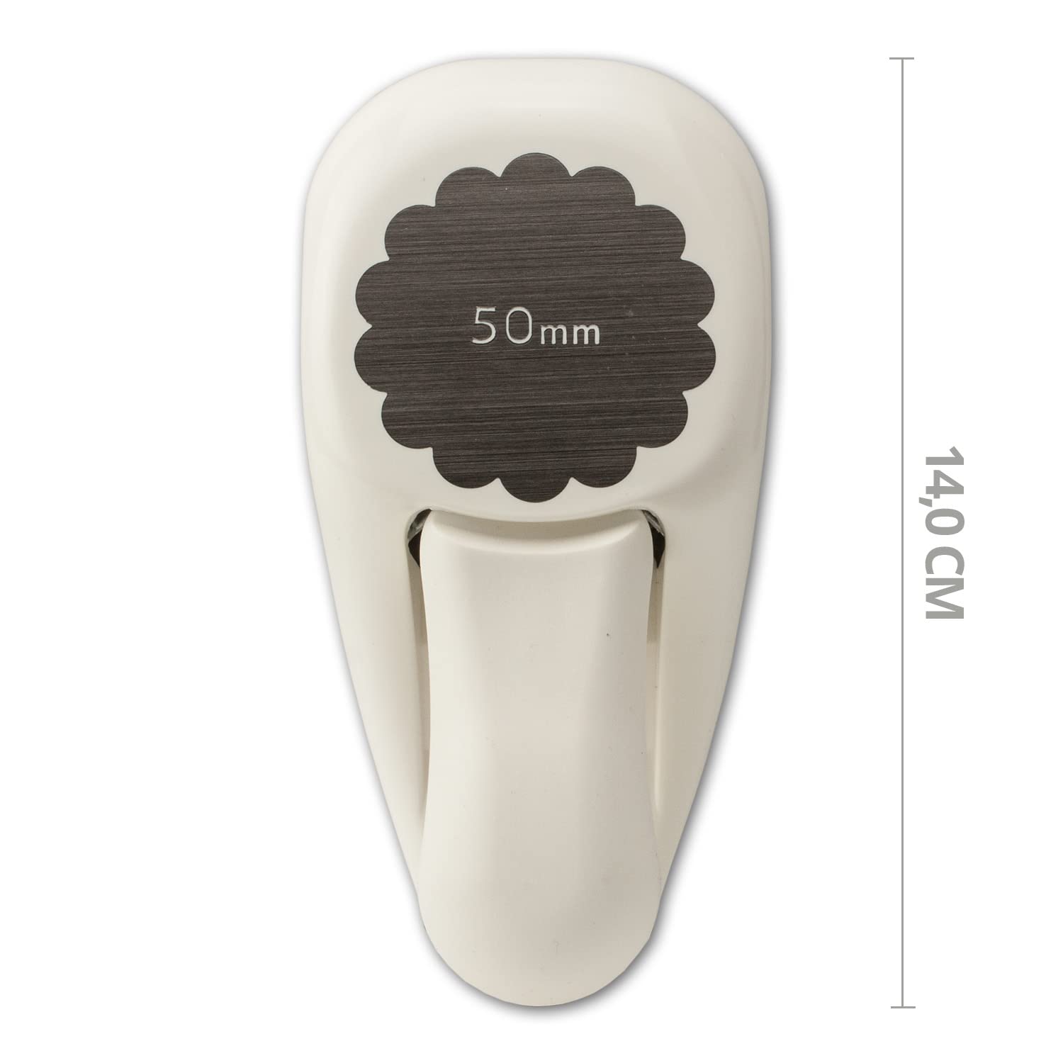 ARTOZ Stanzer - Wave Circle, Flower/Blossom, 5 cm - Paper Punch, Hole Punch, Motif Punch for Crafts, for Labels, Table Decorations, Suitable up to 220 g/m² 1 Stück Punch M - Wave Circle 50 mm