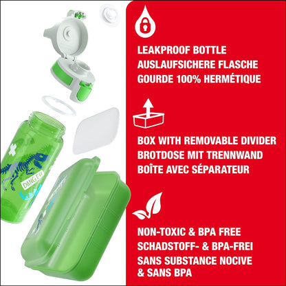 SIGG - Kids - Viva One - Suitable For Carbonated Beverages - Leakproof - Dishwasher Safe - BPA Free - Sports & Bike - 0.5L 11 Jurassica Bottle & Lunchbox