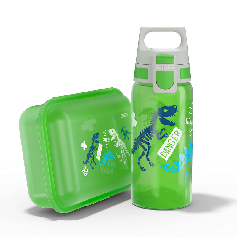 SIGG - Kids - Viva One - Suitable For Carbonated Beverages - Leakproof - Dishwasher Safe - BPA Free - Sports & Bike - 0.5L 11 Jurassica Bottle & Lunchbox