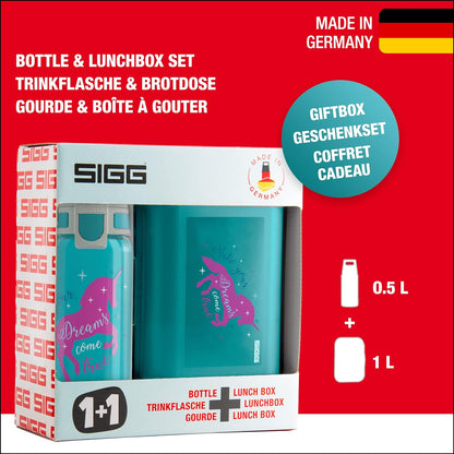 SIGG - Kids - Viva One - Suitable For Carbonated Beverages - Leakproof - Dishwasher Safe - BPA Free - Sports & Bike - 0.5L 1 Unicorn Bottle & Lunchbox