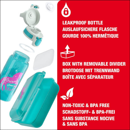 SIGG - Kids - Viva One - Suitable For Carbonated Beverages - Leakproof - Dishwasher Safe - BPA Free - Sports & Bike - 0.5L 1 Unicorn Bottle & Lunchbox