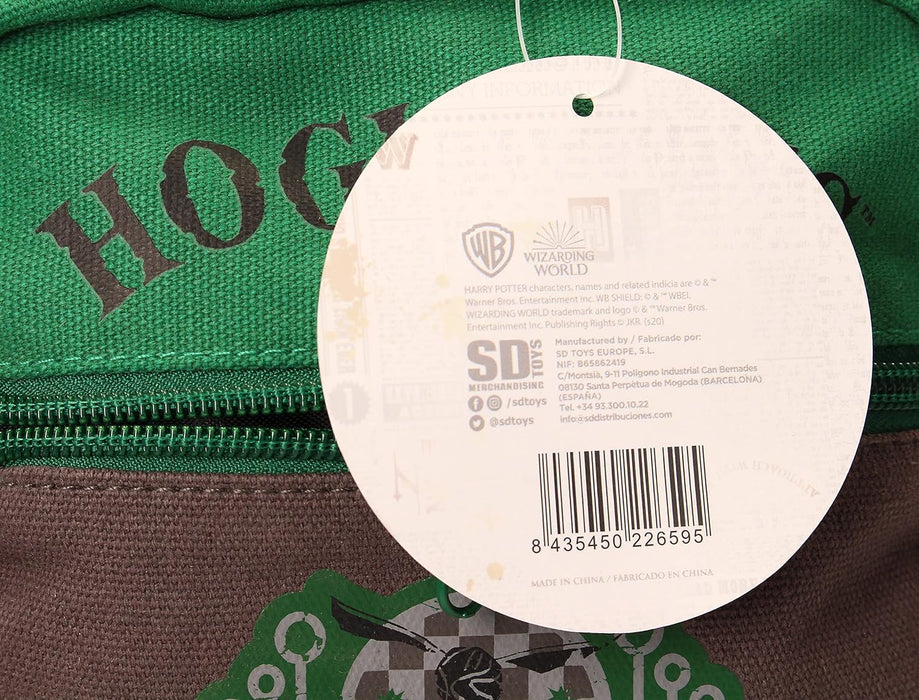 SD TOYS Unisex's Bolsa Pequeña Tela Canvas Slytherin Harry Potter Small Bag, Multicoloured, Mide 17 x 23 cm
