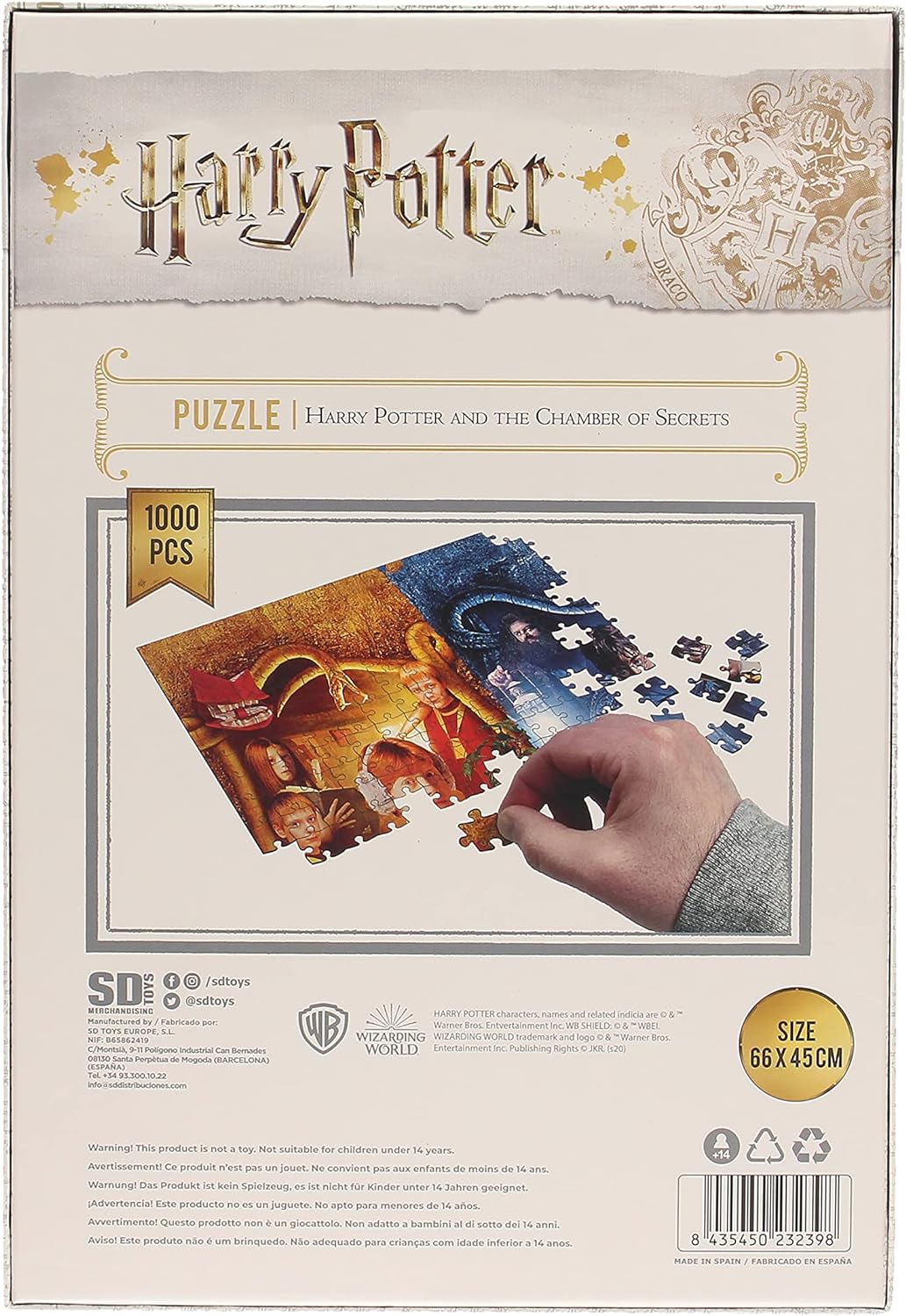 SD TOYS SDTWRN23239 Puzzle, Ron and Hermione Names Harry Potter Official Merchandising Toy, One Size
