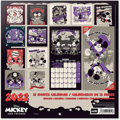 Grupo Erik: Official Disney Mickey 2022 Wall Calendar, 2022 Calendar, 12' x 12' Square Wall Calendar 2022 (Free Poster Included), Family Calendar 2022, Disney Calendar Mickey Red