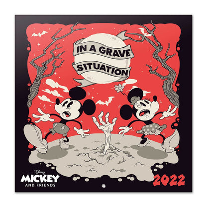 Grupo Erik: Official Disney Mickey 2022 Wall Calendar, 2022 Calendar, 12' x 12' Square Wall Calendar 2022 (Free Poster Included), Family Calendar 2022, Disney Calendar Mickey Red