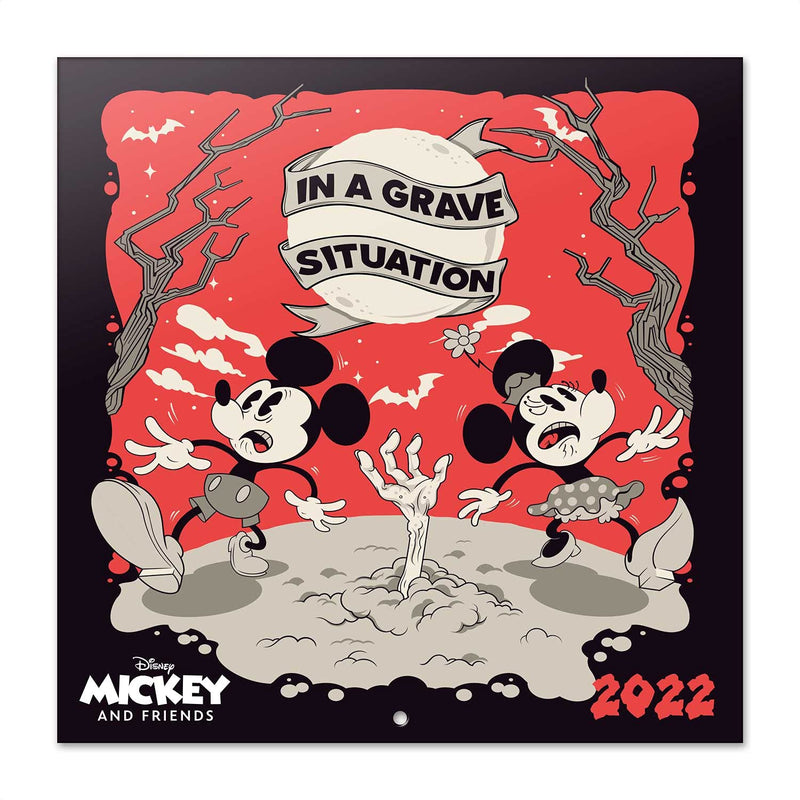 Grupo Erik: Official Disney Mickey 2022 Wall Calendar, 2022 Calendar, 12' x 12' Square Wall Calendar 2022 (Free Poster Included), Family Calendar 2022, Disney Calendar Mickey Red