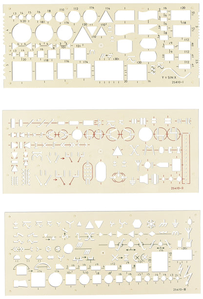 Set of 3 Electro Templates