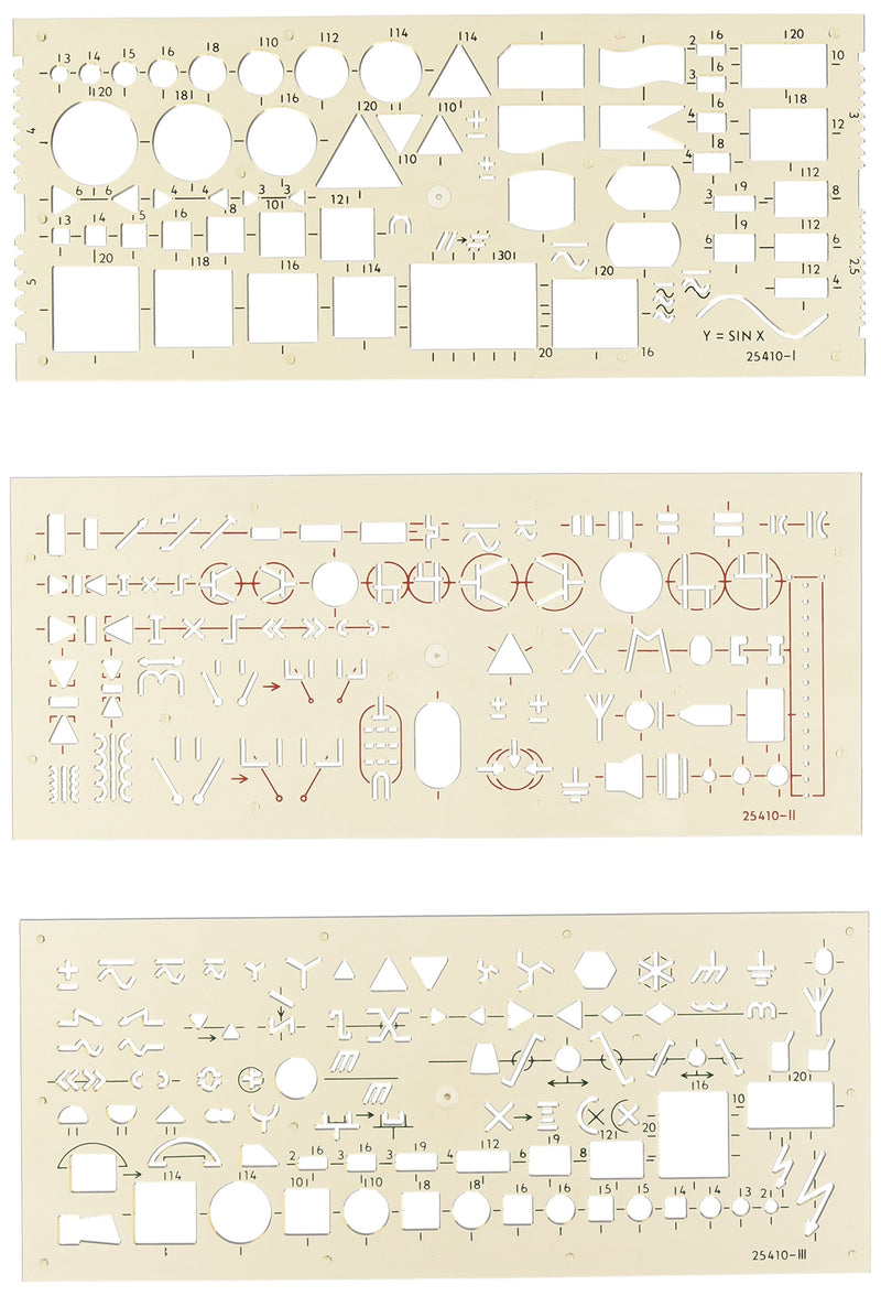 Set of 3 Electro Templates
