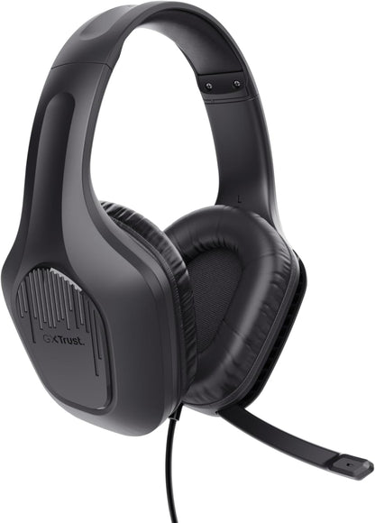 Trust Gaming GXT 415 Zirox Cuffie Gaming Leggere con Driver da 50 mm per PC, Xbox, PS4, PS5, Switch, Mobile, Jack Audio 3.5 mm, Cavo 2m, Cuffie con Microfono Over-Ear