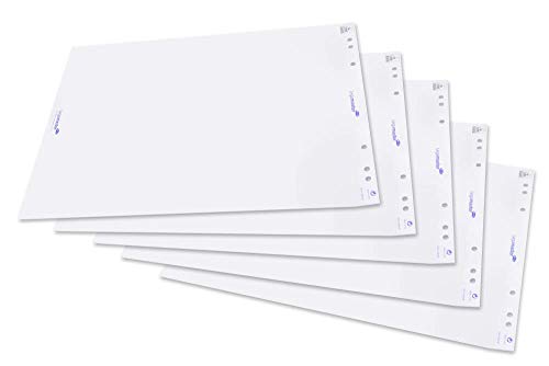 Legamaster Flipchart Paper Pad - Pack of 5 with 20 plain Sheets each - White - for all standard Flipchart easels - Ideal for Meeting Notes and Brainstorming