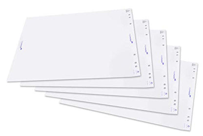 Legamaster Flipchart Paper Pad - Pack of 5 with 20 plain Sheets each - White - for all standard Flipchart easels - Ideal for Meeting Notes and Brainstorming