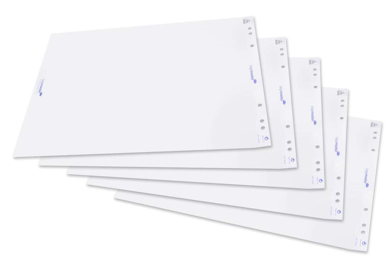 Legamaster Flipchart Paper Pad - Pack of 5 with 20 plain Sheets each - White - for all standard Flipchart easels - Ideal for Meeting Notes and Brainstorming