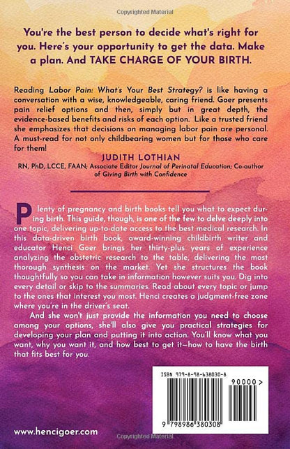 Labor Pain: What's Your Best Strategy?: Get the Data. Make a Plan. Take Charge of Your Birth (The Take Charge of Your Birth