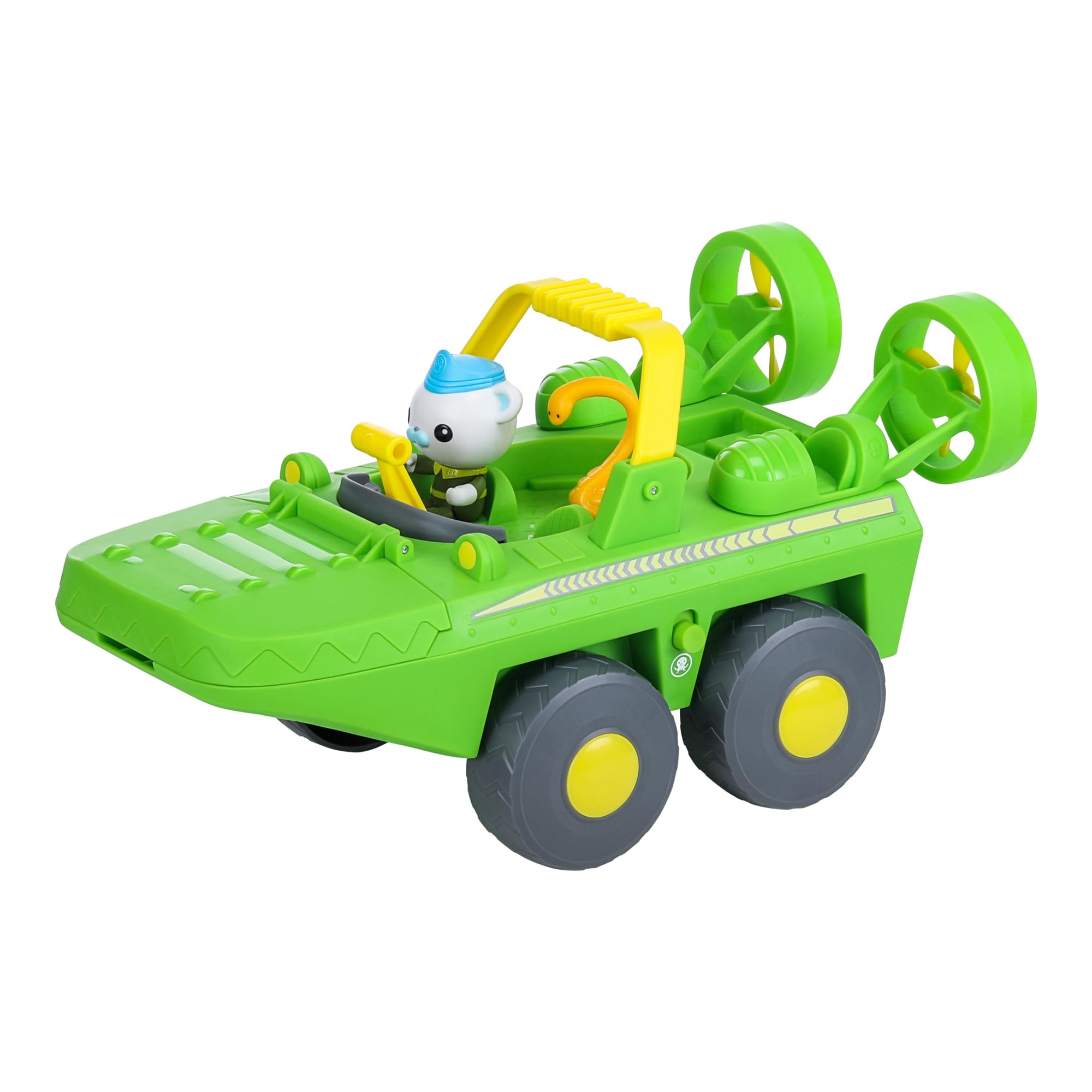 Octonauts Above & Beyond, Deluxe Toy Vehicle & Figure, Gup-K And Captain Barnacles Pack, Includes 3 In 1 Vehicle Including 2 Swamp Speeders, With Chomping Jaws, Disc Launcher and Captain Barnacles