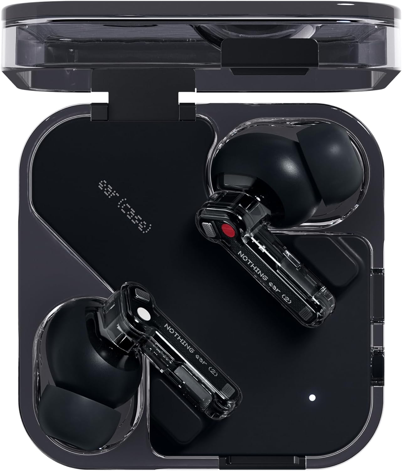 Nothing Ear (2) - Wireless Earbuds with ANC (Active Noise Cancelling), Hi-Res audio certified, Dual Connection, Powerful 11.6 mm custom driver - Black Ear (2) Black