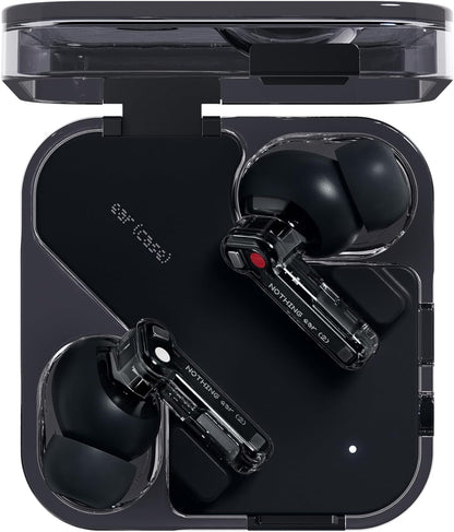 Nothing Ear (2) - Wireless Earbuds with ANC (Active Noise Cancelling), Hi-Res audio certified, Dual Connection, Powerful 11.6 mm custom driver - Black Ear (2) Black
