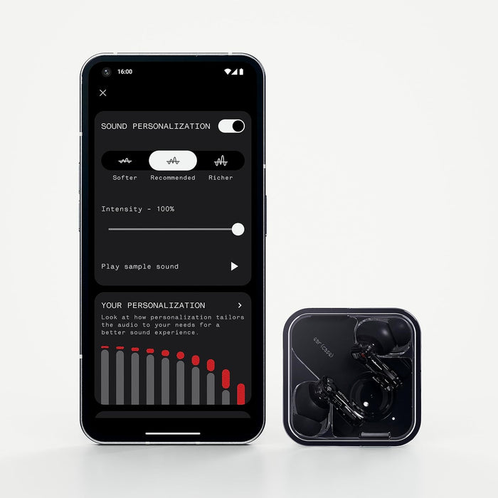 Nothing Ear (2) - Wireless Earbuds with ANC (Active Noise Cancelling), Hi-Res audio certified, Dual Connection, Powerful 11.6 mm custom driver - Black Ear (2) Black