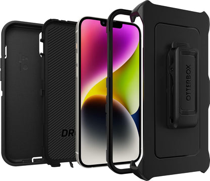 OtterBox Defender Case for iPhone 14 Plus, Shockproof, Drop Proof, Ultra-Rugged, Protective Case, 4x Tested to Military Standard, Black - Non-Retail Packaging
