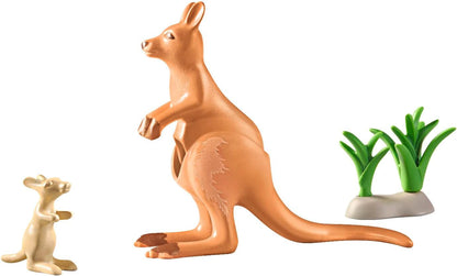 Playmobil 71290 Wiltopia Kangaroo with Joey, Educational toys, For the little and big explorers, Sustainable toy suitable for children ages 4+