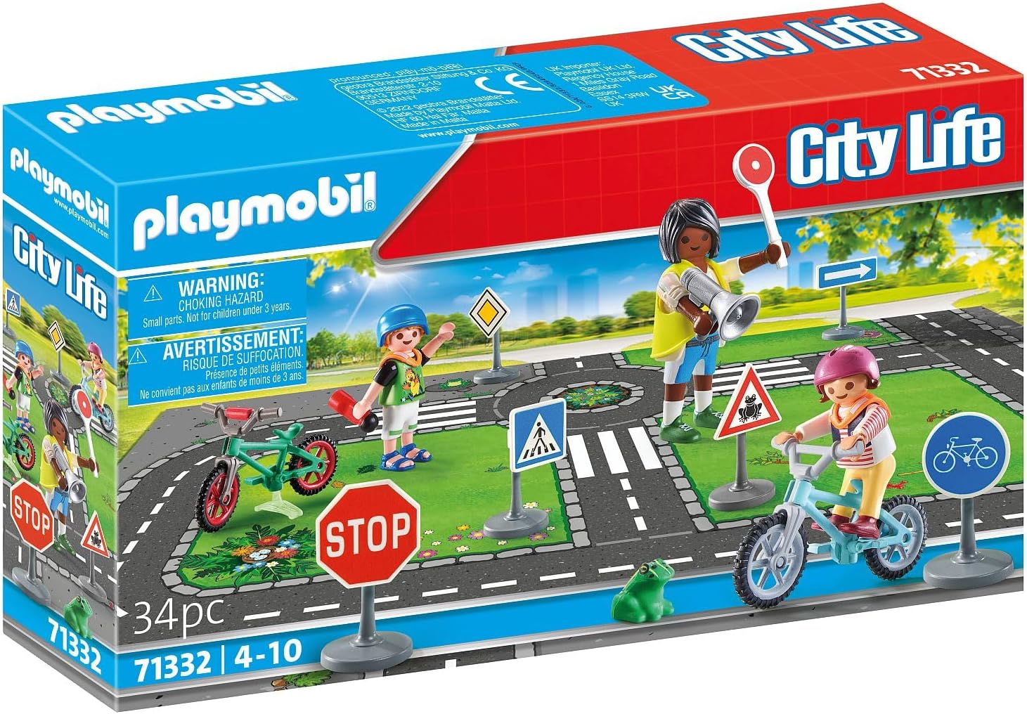 Playmobil 71332 City Life Traffic education, bicycle course, bicycles traffic signs and more, educational toy, fun imaginative role play, playsets suitable for children ages 4+