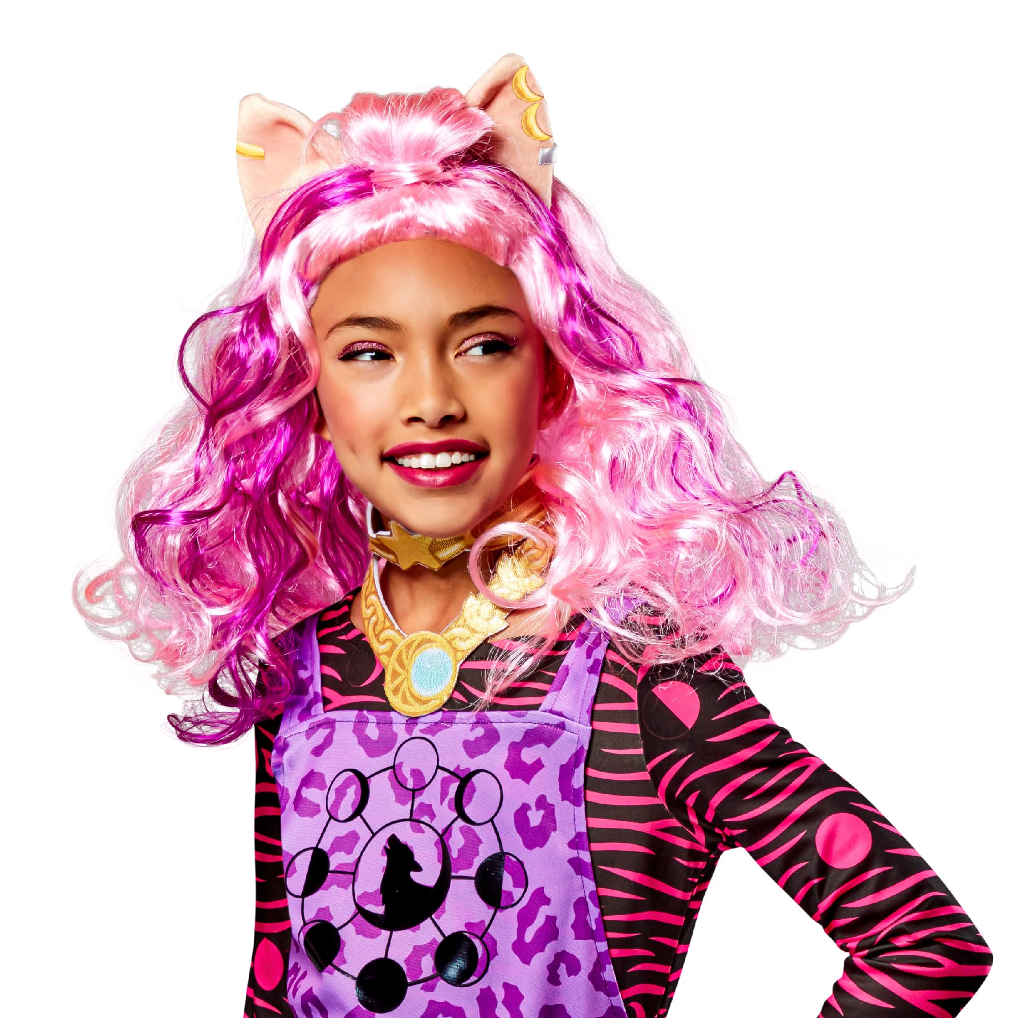 RUBIES - Déguisement Classique Clawdeen - 5 à 13 ans - Ou Perruque Rose Clawdeen - Taille Unique - Déguisement pour Enfant - Pour Halloween, Anniversaire, Carnaval - Idée Cadeau de Noël