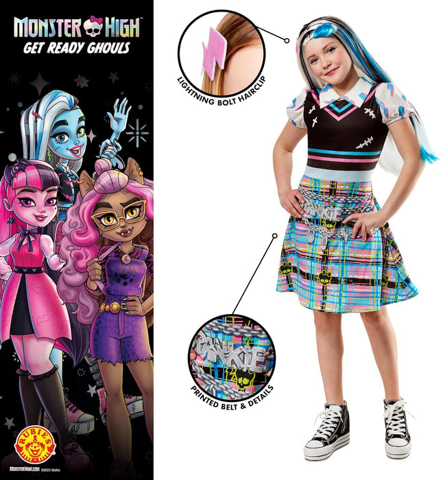 Rubie's Official Monster High Frankie Stein Girls Costume, Kids Fancy Dress