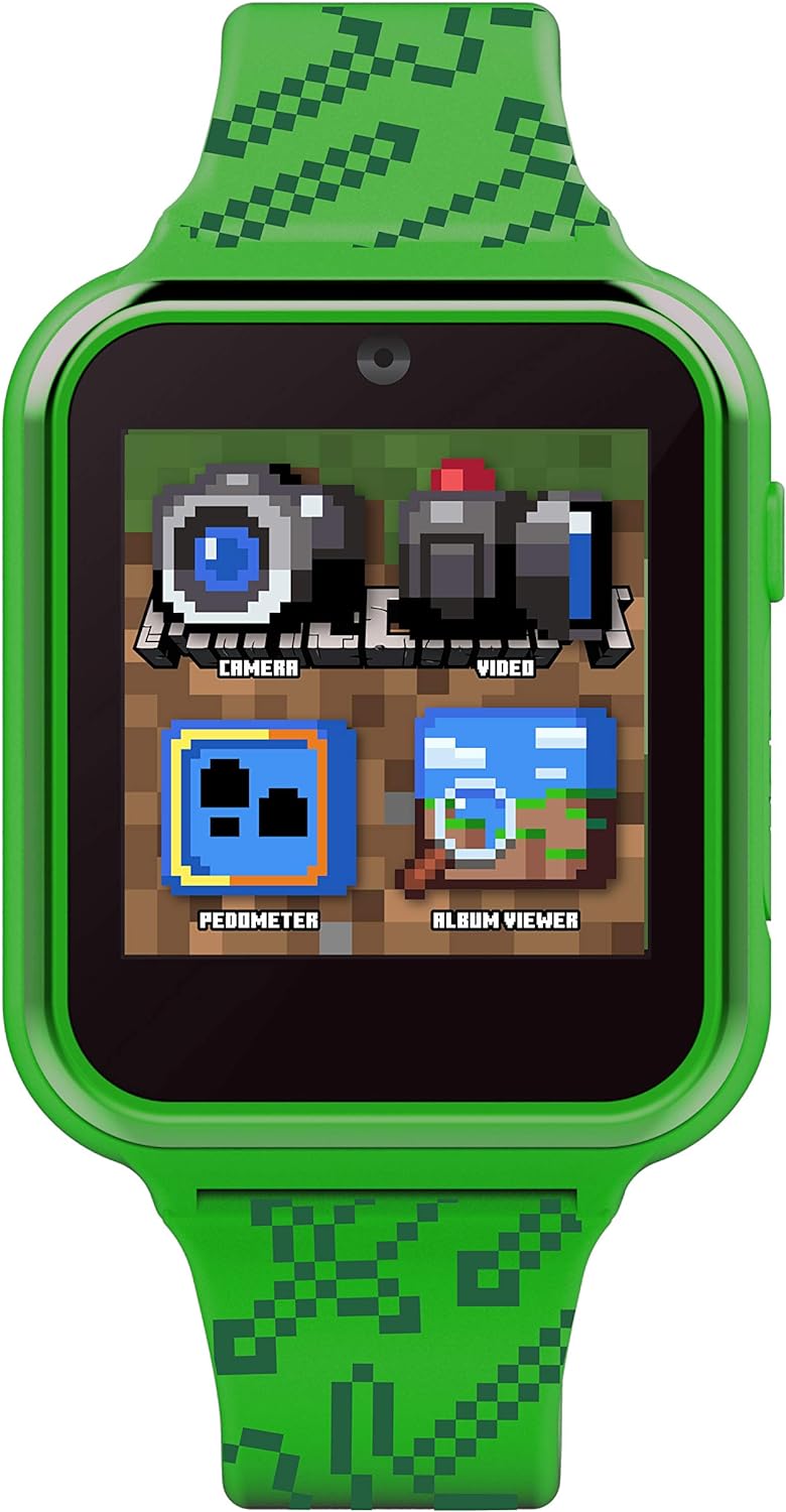 Minecraft Smartwatch mit Kamerafunktion, MIN4045ARG, grün, Riemen