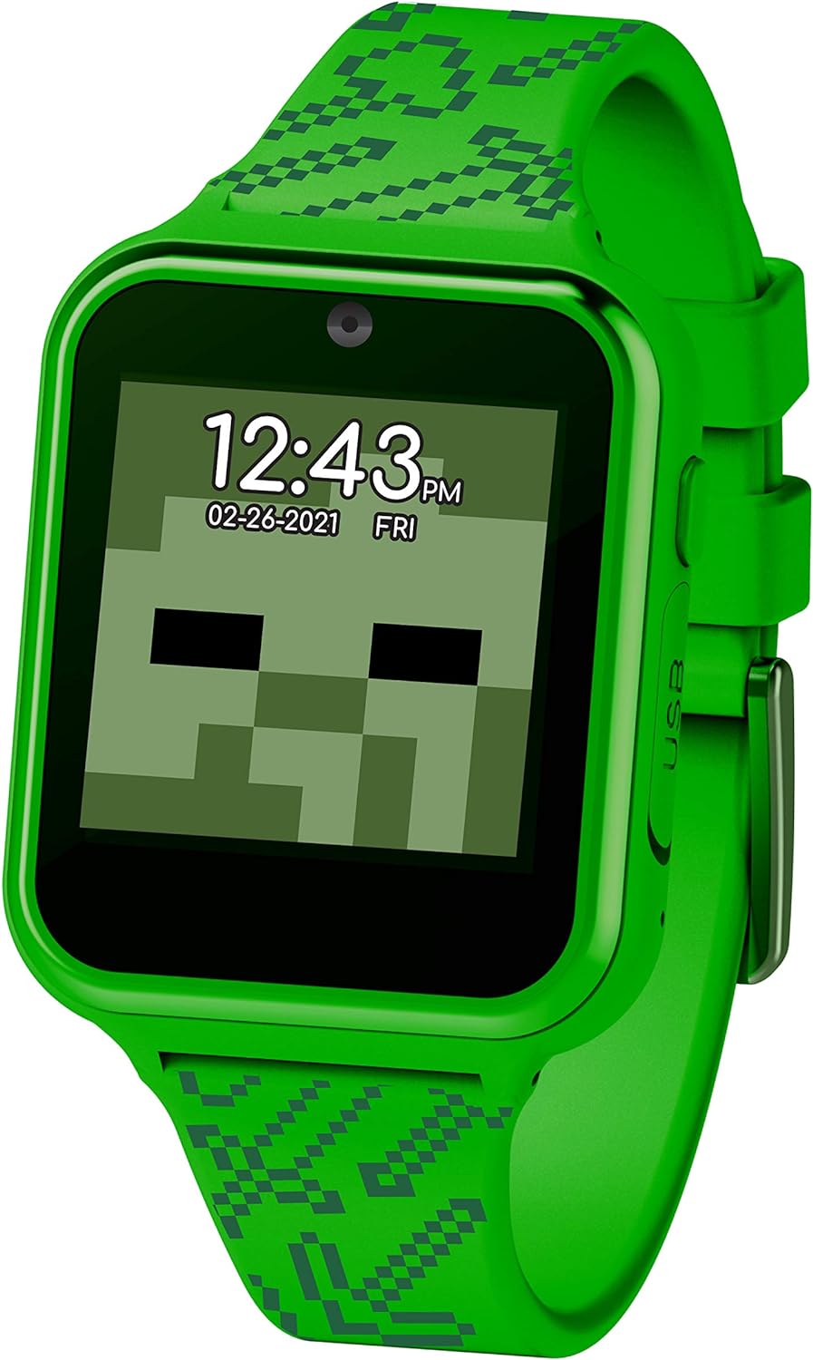 Minecraft Smartwatch mit Kamerafunktion, MIN4045ARG, grün, Riemen