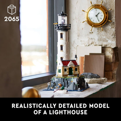 LEGO 21335 Ideas Le Phare Motorisé, Maquette a Construire, Idée Cadeau, Décoration Maison, avec Minifigurines Marin, Activité Manuel Lighthouse