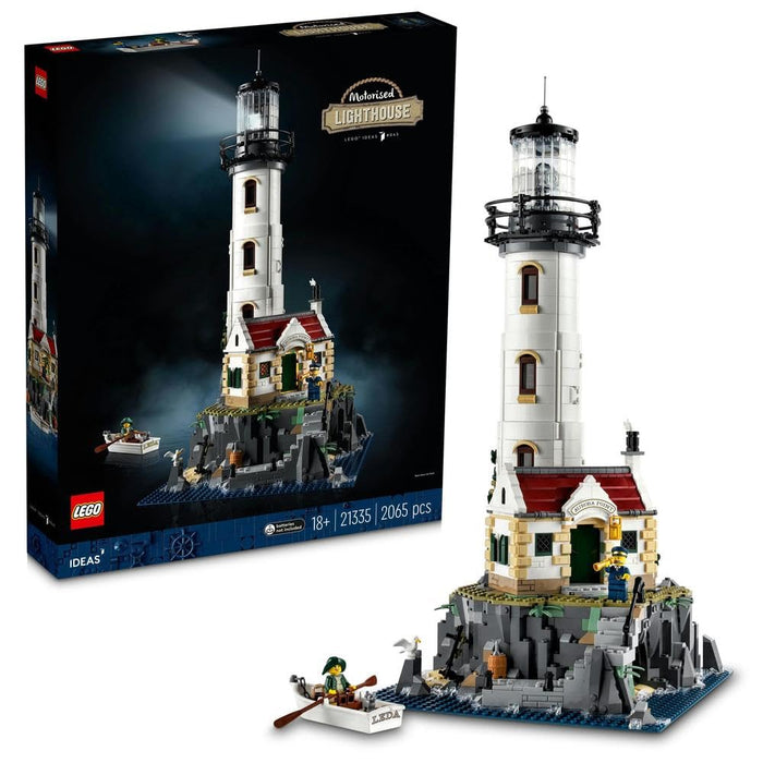 LEGO 21335 Ideas Le Phare Motorisé, Maquette a Construire, Idée Cadeau, Décoration Maison, avec Minifigurines Marin, Activité Manuel Lighthouse