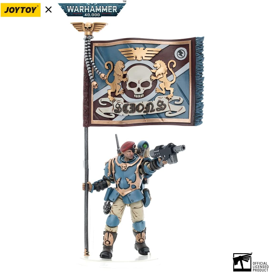 Bloomage Joytoy Tech - WH 40K - Astra Militarum Tempestus Sci Com Banner Bearer 1/18 Af