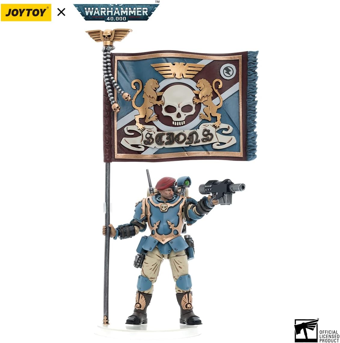 Bloomage Joytoy Tech - WH 40K - Astra Militarum Tempestus Sci Com Banner Bearer 1/18 Af