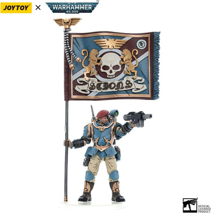 Bloomage Joytoy Tech - WH 40K - Astra Militarum Tempestus Sci Com Banner Bearer 1/18 Af