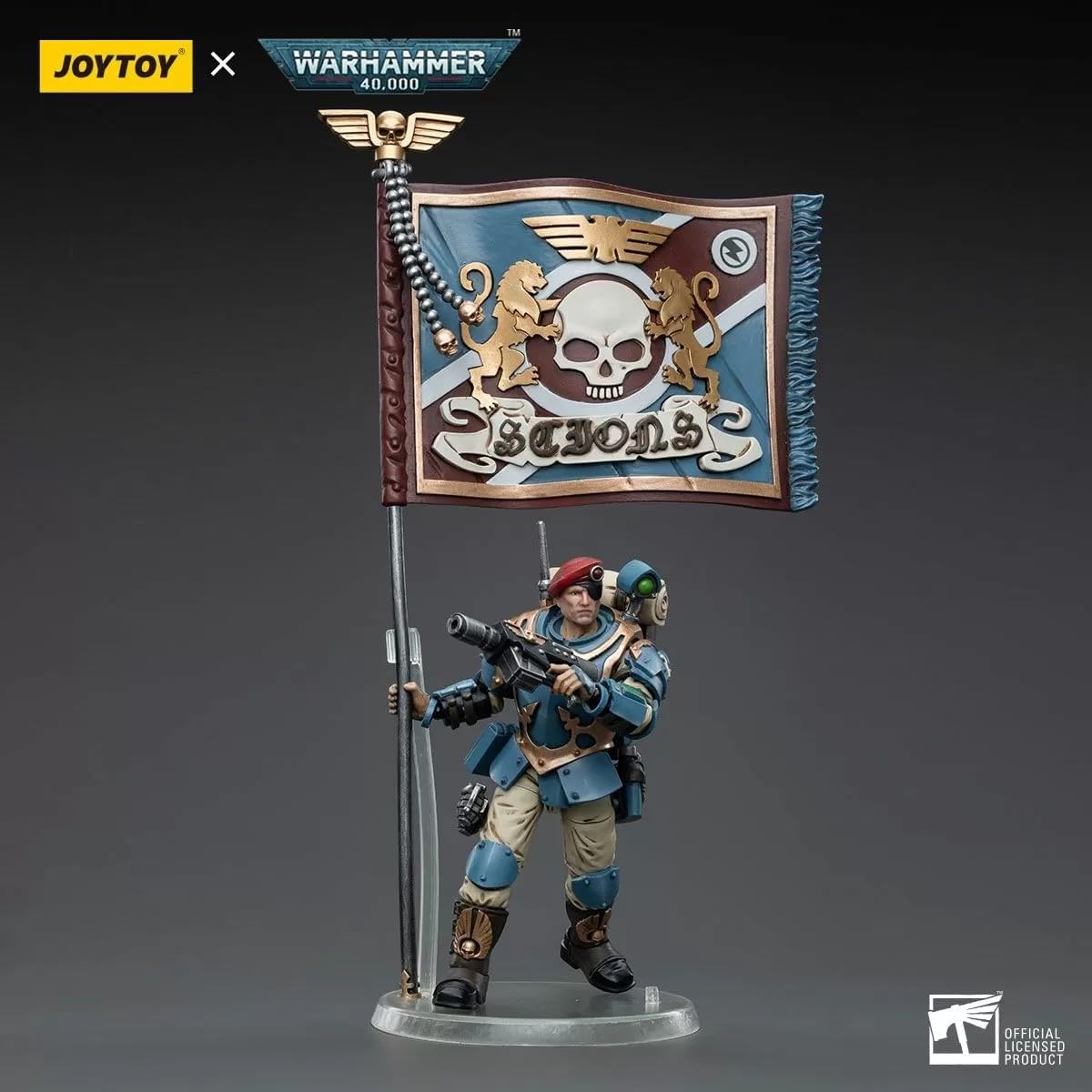 Bloomage Joytoy Tech - WH 40K - Astra Militarum Tempestus Sci Com Banner Bearer 1/18 Af