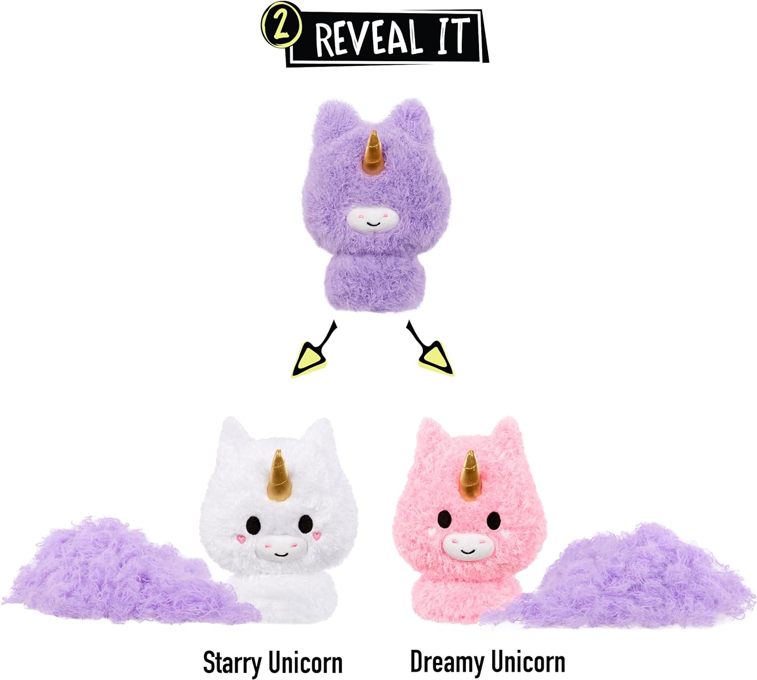 Fluffie Stuffiez Small Collectible Plush - UNICORN - Suprise Reveal Unboxing with ASMR Fidget DIY Fur Pulling, Ultrasoft Fluff - Great for Kids Ages 4+