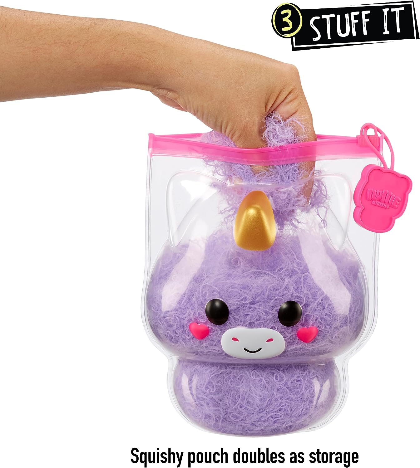 Fluffie Stuffiez Small Collectible Plush - UNICORN - Suprise Reveal Unboxing with ASMR Fidget DIY Fur Pulling, Ultrasoft Fluff - Great for Kids Ages 4+