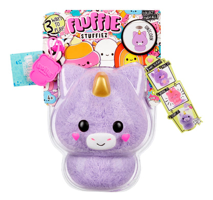 Fluffie Stuffiez Small Collectible Plush - UNICORN - Suprise Reveal Unboxing with ASMR Fidget DIY Fur Pulling, Ultrasoft Fluff - Great for Kids Ages 4+