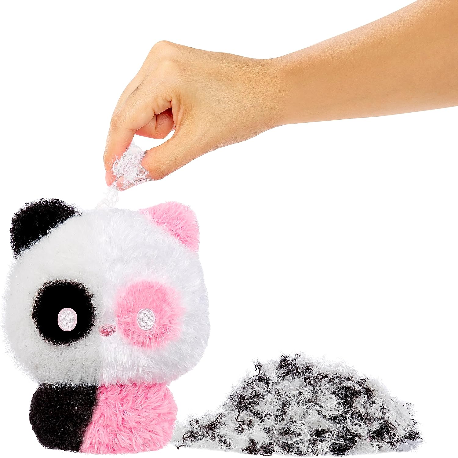 Fluffie Stuffiez Small Collectible Plush - PANDA - Suprise Reveal Unboxing with ASMR Fidget DIY Fur Pulling, Ultrasoft Fluff - Great for Kids Ages 4+